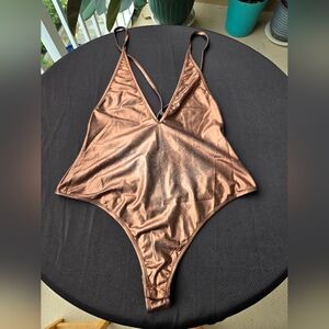 HERA Collection Bronze Metallic Bodysuit Size S